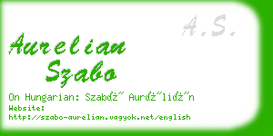 aurelian szabo business card